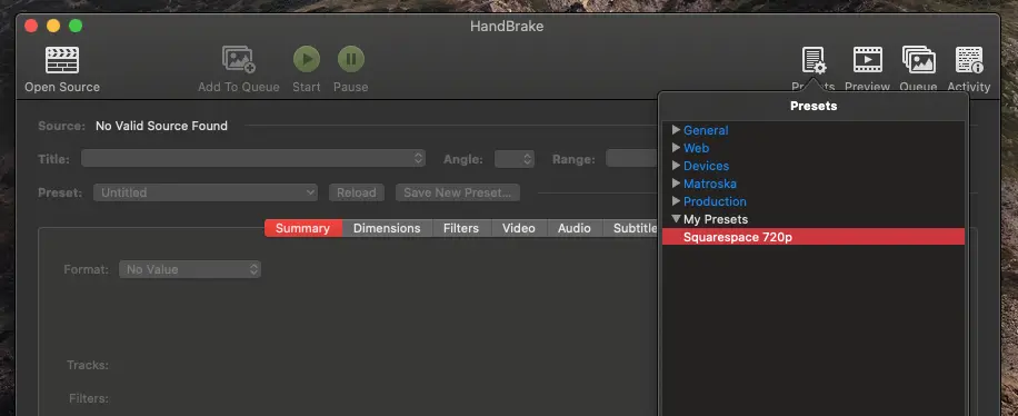 Preset Select